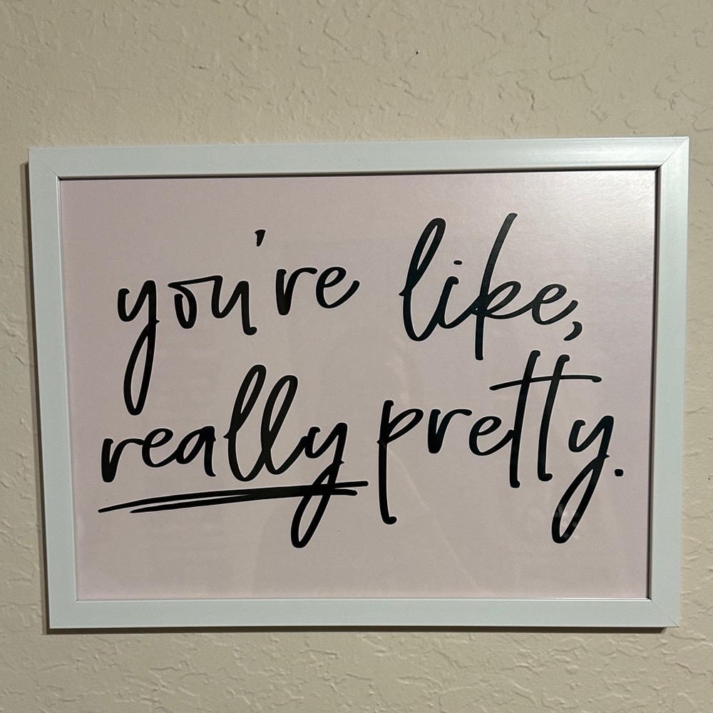 Hobby Lobby White and Pink Inspirational Wall Art